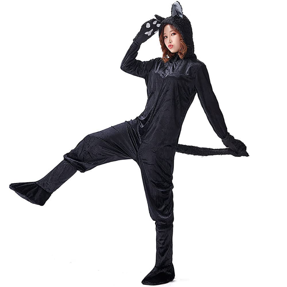 Amazon.co.jp: 黒猫 コスプレ ハロウィン 衣装 猫 コスチューム