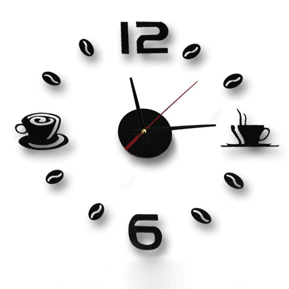 Horloge murale acrylique miroir au design moderne et finition muette