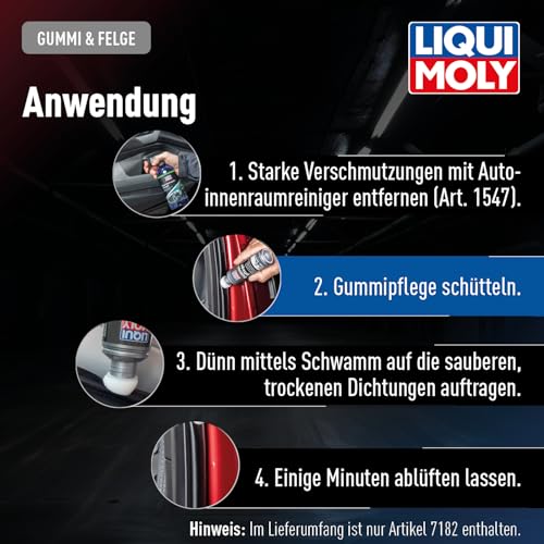 LIQUI MOLY Gummipflege, Art.-Nr. 7182 I 75 ml Winter Gummi Pflege-Stift als Festfrier-Schutz für Türgummis im Kfz-Bereich I Schutz, Pflege & Elastizität I Silikonfreie Autogummipflege