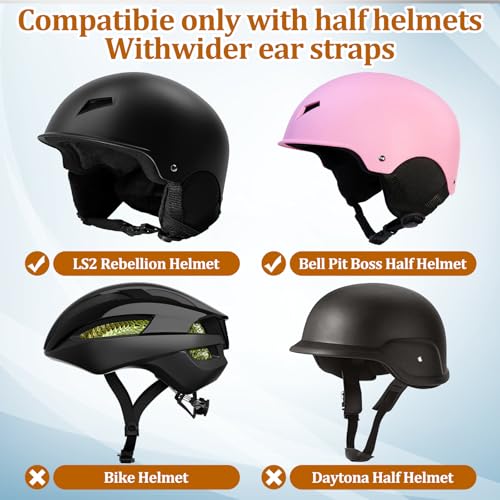 KEORHEZ 2 Paar Ohrenwärmer Fahrradhelm Mit Gefüttert, Schwarz Windfree Ohrenschützer, Abnehmbare Ohrenschützer Fahrrad, Weich An Den Ohren, Wind Und Kältebeständig, Passt Auf Alle Helme