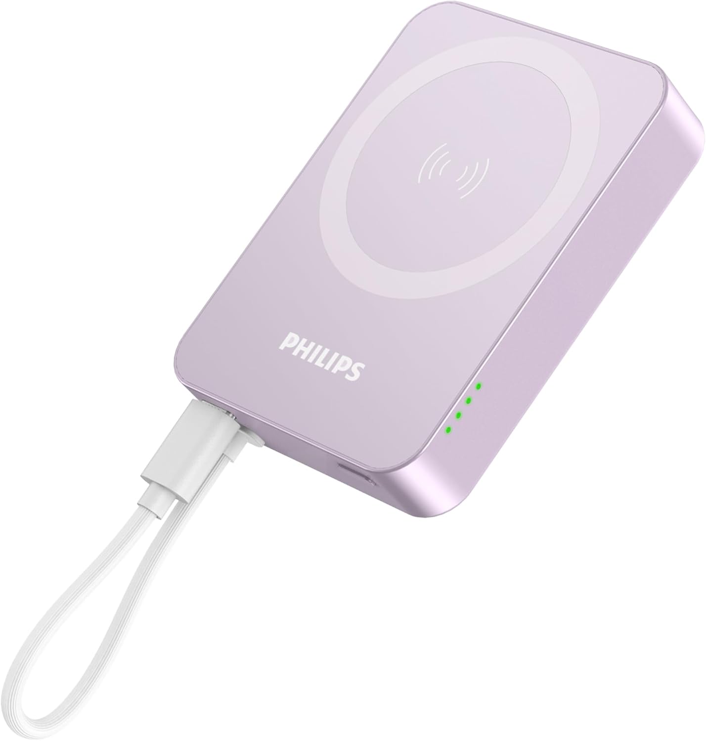 Philips(フィリップス) 10000mAh MagSafe対応 マグネット式 モバイルバッテリー 大容量 ワイヤレス充電器 小型 パススルー機能/2台同時充電/入出力usb-cケーブル付き/PSE認証済 機内持込可能 ピンク DLP2717QP - Amazonセール価格 ¥2,480