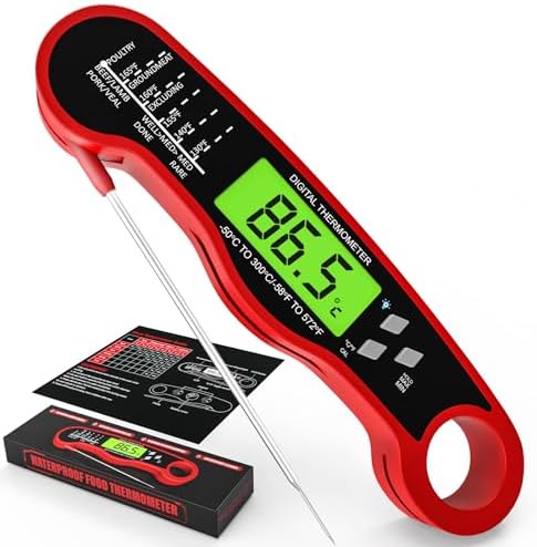 AWLKIM Digital Meat Thermometer Instant Read Food Probe for BBQ