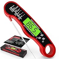AWLKIM Instant Read Meat Thermometer for Grill and Cooking - Waterproof Fast Food Thermometer with Backlight, Digital Food Probe for Kitchen Cooking, Candy Making, Outside Gril