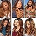 YOUNGHANN Brown Bundles Human Hair Ombre Body Wave Human Hair Bundles 26 28 30 Inch Two Tone Chocolate And Brown Bundles 8A Grade Brown Body Wave Bundles Weave Extensions Hair For Women