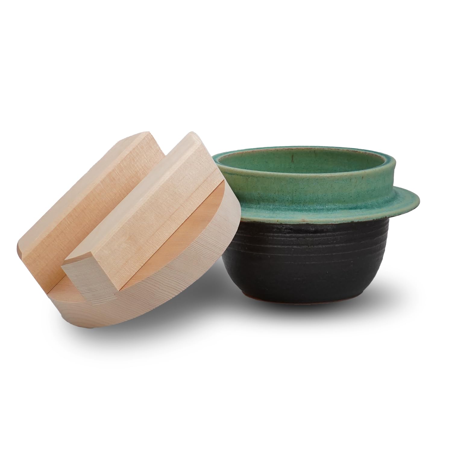 Amazon | ふくべ屋 独歩炎 木蓋付 ごはん炊き専用羽釜土鍋（2合炊き