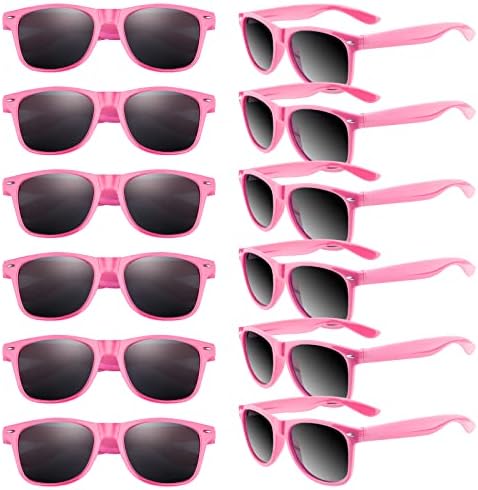 TUPARKA 12 Pack Sunglasses Bulk Beach Party Sunglasses Party Favors Goody Bag Fillers for Birthday Party Pool Wedding Party, Black