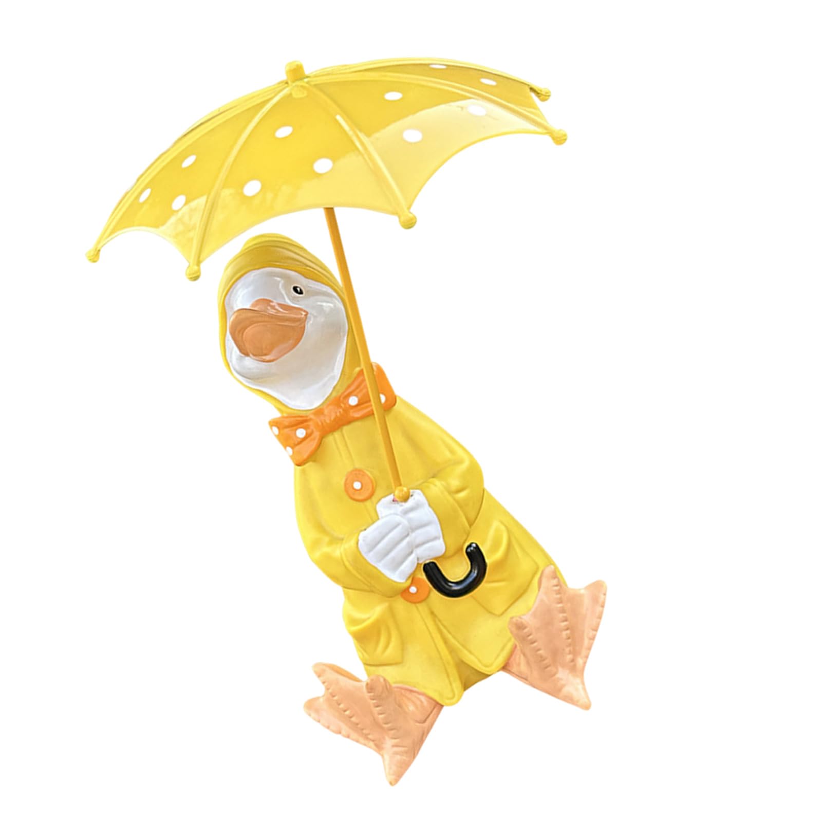 Shurhome Statue Holding Umbrella Resin Figurine for Outdoor Garden Yard Home Decoration Outdoor Animal Decoration