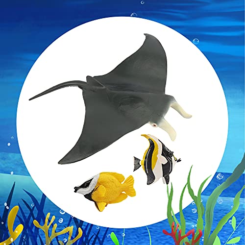 Toymany 8-Piece Sea Creature Figurine Set: Ocean Animals Toys For Kids, Baby Shower Cake Toppers #TOP5