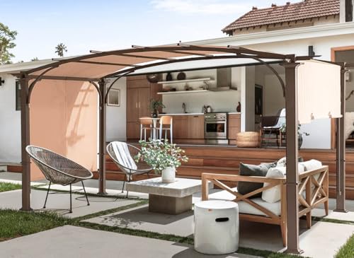 Universal Doubleton Steel Pergola Replacement Cover for Pergola Structures L-PG080PST, 80''x 205'' (Beige) by ontheway - Image 7