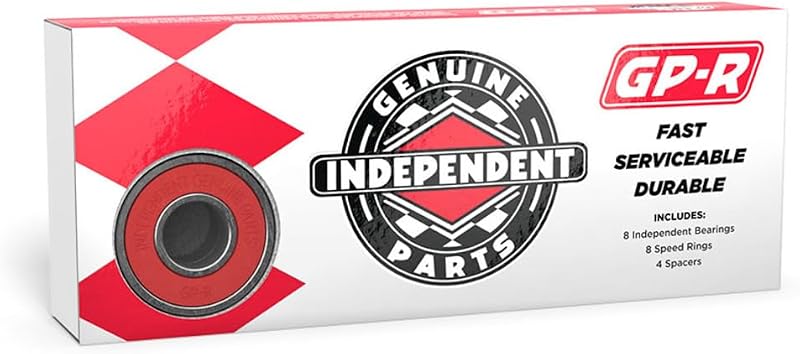 INDEPENDENT Genuine Parts GP-R Box/8 Skateboard Bearings, 1 Set