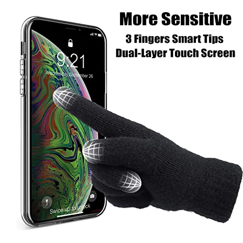 Vigrace Women's Winter Warm Touch Screen Gloves Cable Knit Wool Fleece Lined Touchscreen Texting Mittens For Women #TOP2