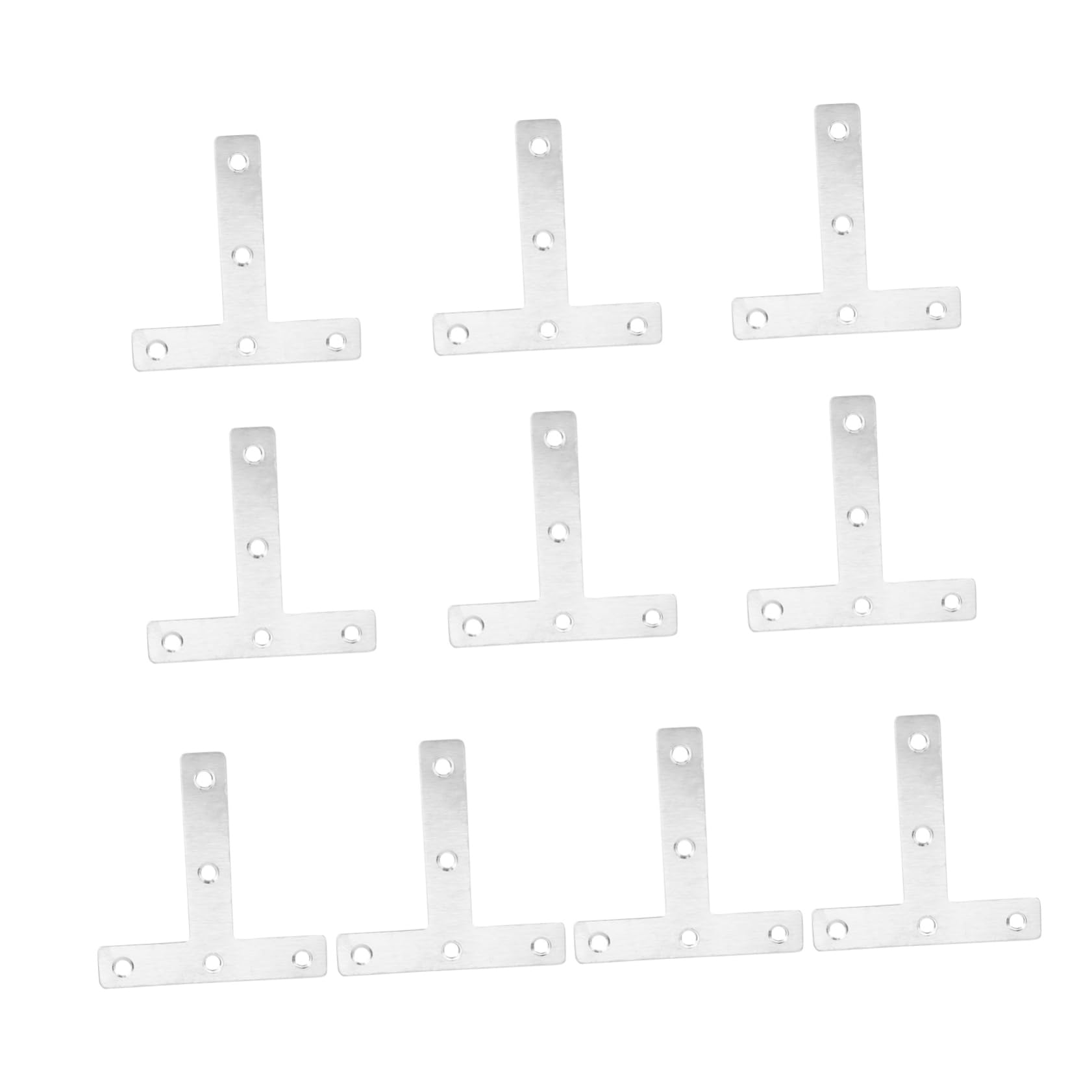 BUTIFULSIC 10pcs Steel Corner Bracket Angle Bracket Corner Brackets Angle Braces Practicable Steel Brackets Corner Brackets Joint Plate Joining Bracket Support Brace Steel Corner Brace Silver