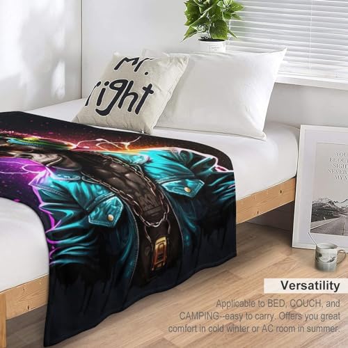 Couverture impression 3D DJ singe plaid en polaire douce 140×180cm - 7