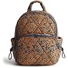 Vera Bradley Women's Featherweight Small Banbury Backpack, Lotus Montage Roasted Pecan, One Size
