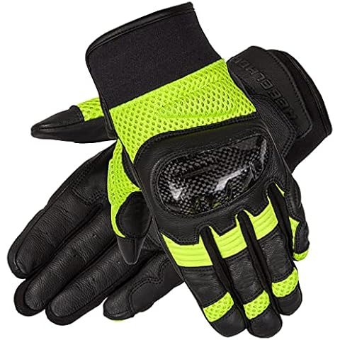 REBELHORN Gap II Goat Leather Motorcycle Gloves for Men Ankle Protection Ventilation Anatomical Design Flexible Elements Cover