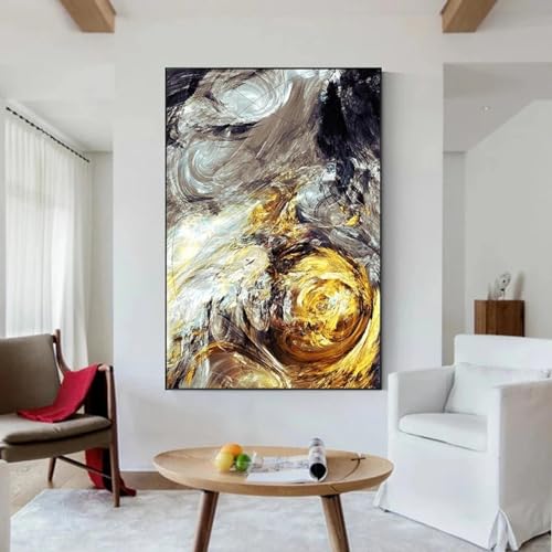 Art abstrait graffiti sur toile haut de gamme avec châssis en bois 70x100 cm