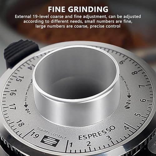 Electric Coffee Grinder - 19 Precision Settings, Automatic Bean Grinder with LCD Control, Stainless Steel Burrs for Espresso, Drip, Pour Over & French Press (1500ML)