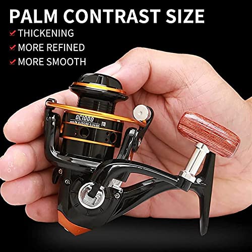 Angelrolle New Fishing Coil Handshake aus Holz Spinnen Professionelles Metall Zubehör für Angelräder für die Linke… – Bild 4