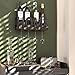 SODUKU Wall Mounted Metal Wine Rack - Wine Rack Wall Mount Wine Bottle Holder 4 Long Stem Glass Holder & Wine Cork Storage Home