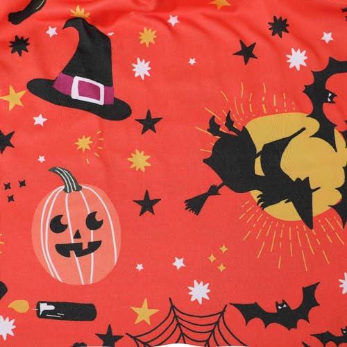Halloween Thanksgiving Toddler Girls Dress Pumpkin Spider Ghost Print Dresses Short Sleeve 2-8Y4