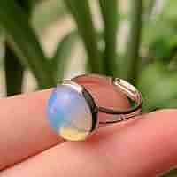 Anello Uomo Regolabile Con Cristallo - Design Aperto, Argento, Ideale Per Matrimoni E Occasioni Speciali - Foto 12