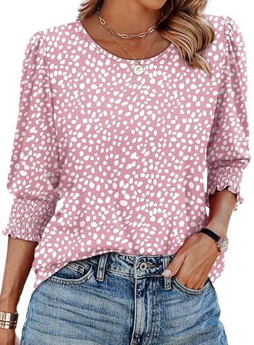XIEERDUO Summer Tops for Women Trendy 3/4 Sleeve Womens Long Sleeve Shirts Dressy Blouses Vacation...