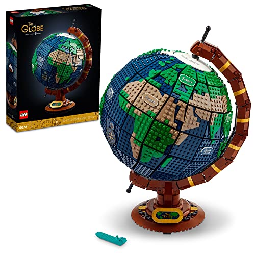 Idea regalo per adulti. Regalati o regala questo modello LEGO Earth da 2.585 pezzi come regalo di compleanno, vacanza o sorpresa per qualcuno appassionato di viaggi, geografia, arte o decorazione