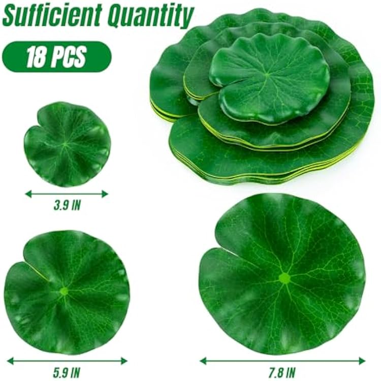 18PCS Lily Pads for Ponds Artificial Pond Plants Barbados | Ubuy