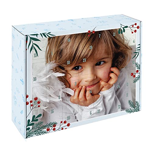 Herz & Heim® DIY Adventskalender zum selbst befüllen, Blau, mit Ihrem...