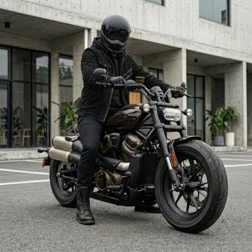 Image of Blaq Ash Men's Suede Biker Jacket, Black, with Removable Hood, Fleece Lined, Zip Closure
