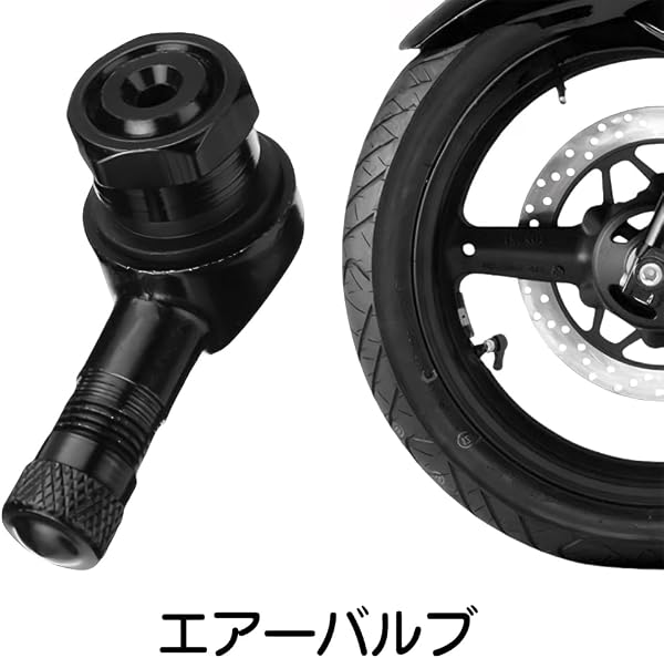 KDSSYFT ステム タイヤバルブ 2個セット エアーバルブ 90度 アルミ合金製 ユニバーサルホイール クランプインバルブ 軽量化 自動車タイヤ用 - 4