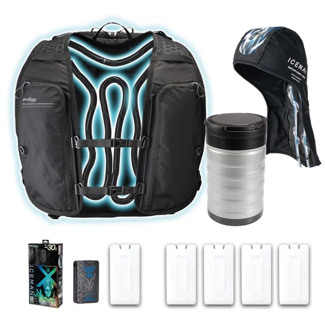 新品　水冷服　アイスマン PRO-X 2 ICMPX2 チャージボトル付き 水冷ベスト ICEMAN PROX2 +頭用アタッチメント+エネチャージ+