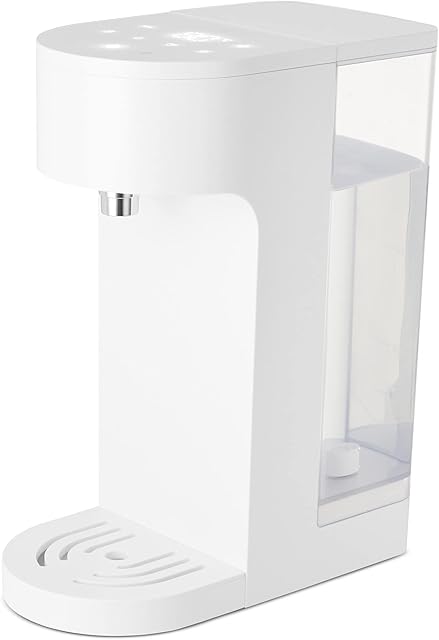 Yum Asia Oyu Digital Instant Hot Water Dispenser with white 'Hidden Under' LED touch display, 4 Litre capacity, Ecoboil, InstaHEAT technology, 220-240V UK/EU Power