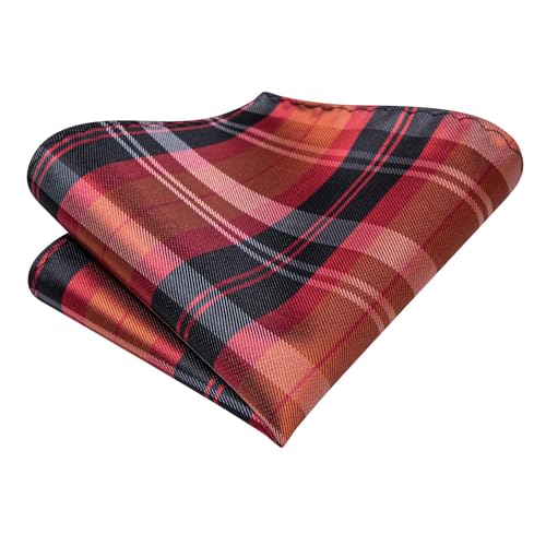 Image of Dubulle Mens Paisley Striped Tie Woven Necktie for Men and Handkerchief Cufflinks Set Wedding Formal Business