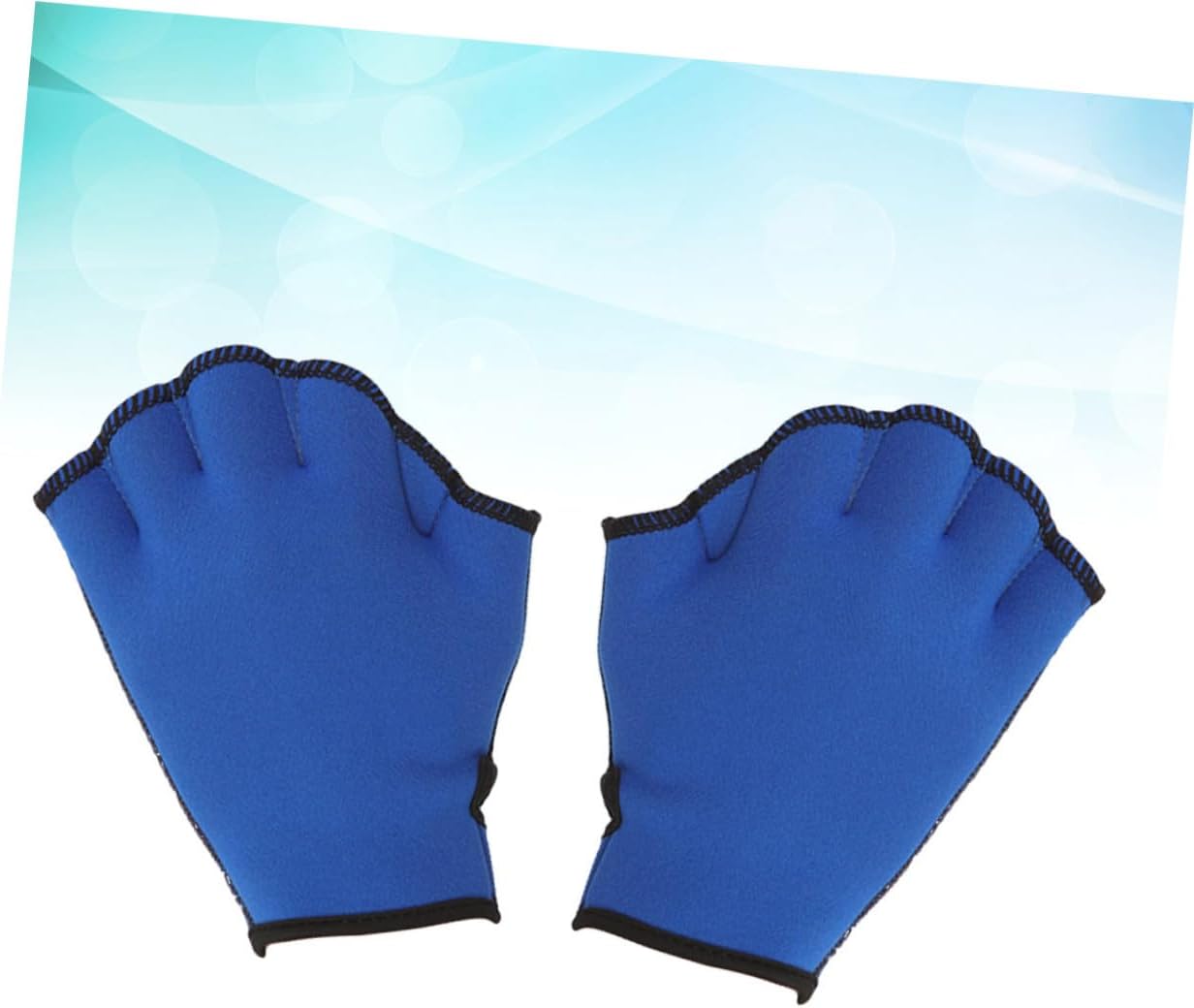 YARNOW Webbed Swimming Gloves for Aquatic Fitness, Blue Large Swim Paddle Gloves for Water Resistance Training and Diving
