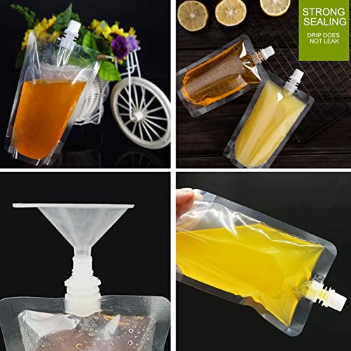 Drankzakken voor festivals, drankzakken, sapzak, 30 stuks, opvouwbare drinkzakken met 2 trechters, lekvrije waterzakken voor festivals, camping en outdoor, 250 ml, 350 ml, 420 ml - Image 7