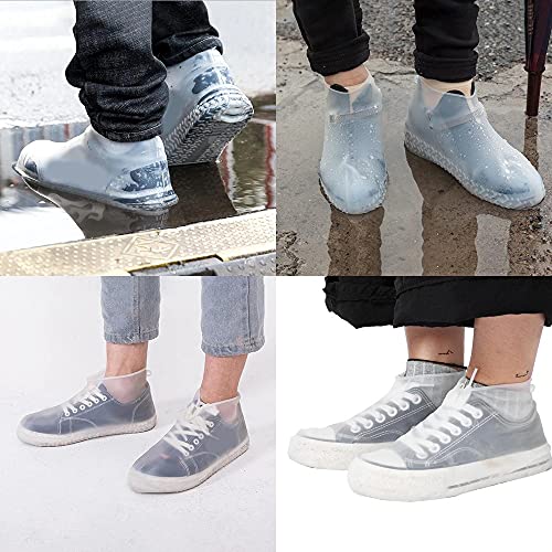 Capa de Chuva Tenis Calçado de Silicone Branco G CBRN14255