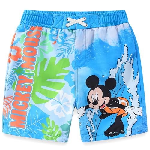 Disney Mickey Mouse Boys UPF 50+ Swim Trunks Bathing Suit for Toddler and Big Kids