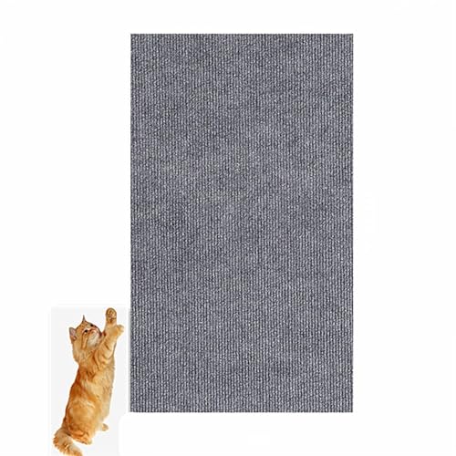 爪研ぎシート 猫 爪とぎマット 【DIY自由組み立て&カット可能/耐摩耗性/壁・家具・革ソファ保護/簡単貼付け&再利用可能】 猫の爪とぎ 爪研ぎシート 壁 家具傷防止 インテリア装飾 キャットタワー交換部品 ペット用品 40X300CM 薄灰色