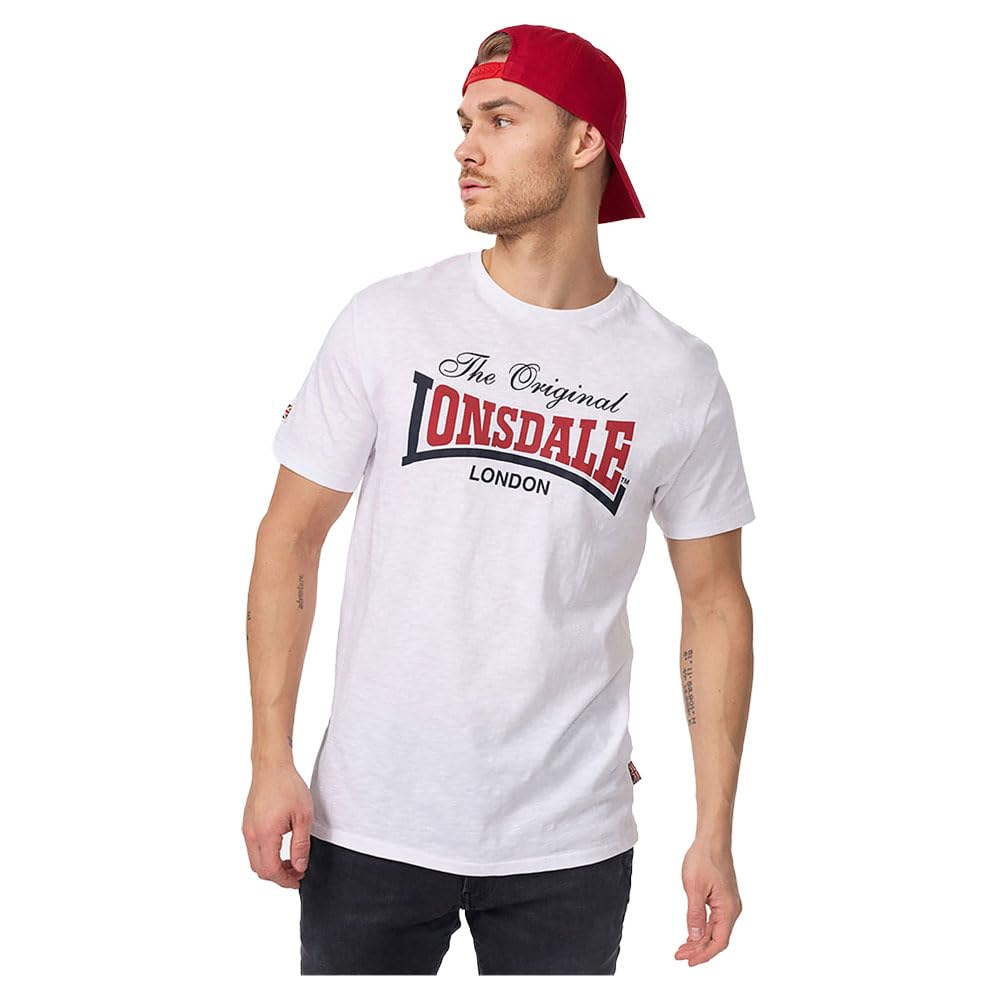 Lonsdale London Aldingham Men's T-Shirt White Basics, Casual Wear, Streetwear
