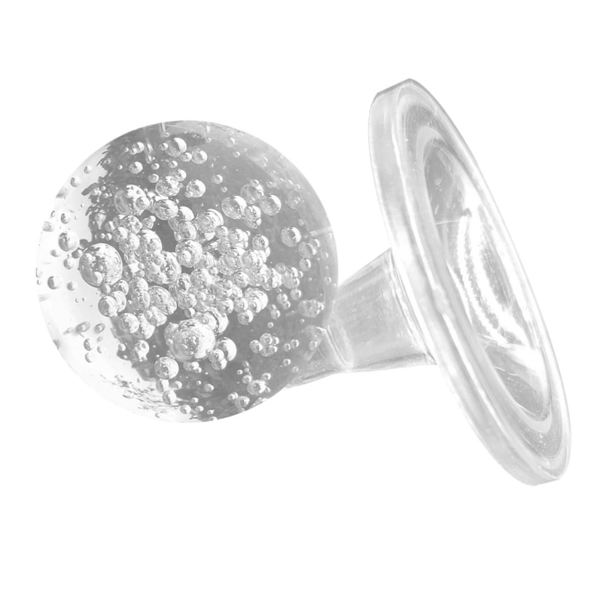 VICASKY Bola de Cristal con Soporte para Fuente de Agua con Burbujas de 3.1 Pulgadas Decoración Elegante de Cristal y Plástico para Interiores y Espacios Comerciales
