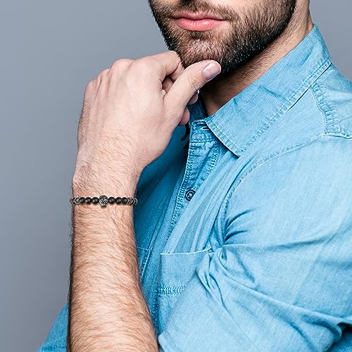 Coai Skull Matte Onyx Viking Bracelet For Men Women #TOP2