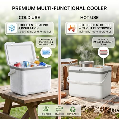 Glacière rotomoulée 5L rigide et portable pour repas et canettes - 4