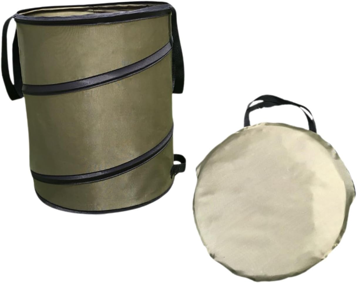 Trash Can for Garden Leaf Collection Oxford Cloth Camping Trash Bags Outdoor Storage Bag