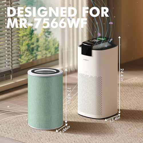 Image of MORENTO MR7566 Air Purifier Replacement Filter for MR7566 Air Purifer, High-Efficiency Activated Carbon Filter,4-in-1 Air Purifier Filter, Original Standard Version- 2 Pack