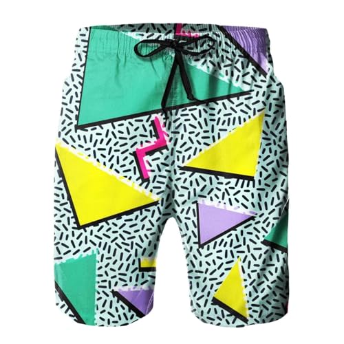 Pantalones Cortos Casuales Hombre Estampados Modernos Verano Ligeros Transpirables Cintura Elástica Ajuste Holgado Playa Exteriores Uso Diario Cómodos