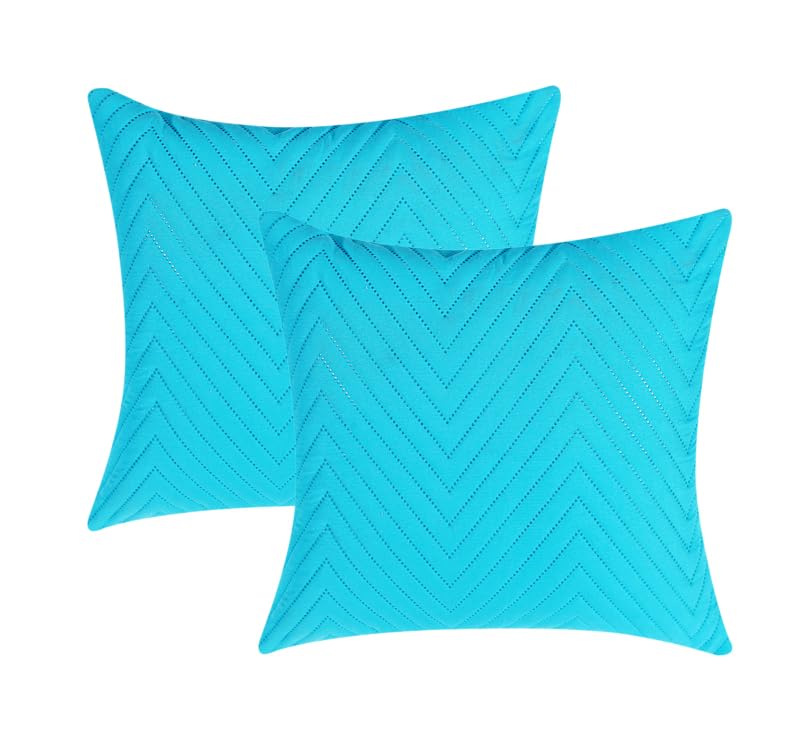 Image of RD TREND UltraSonic Microfiber Cushion Covers, 40 x 40 cm /16 x 16 inches, Set of 2, 250 TC,Back Zipper (Firoji)