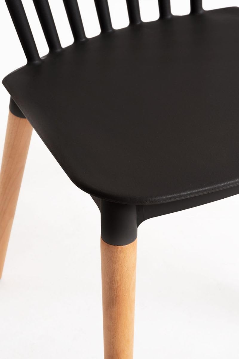 Regalos Miguel - Packs Sillas Comedor - Pack 2 Sillas Leka - Negro