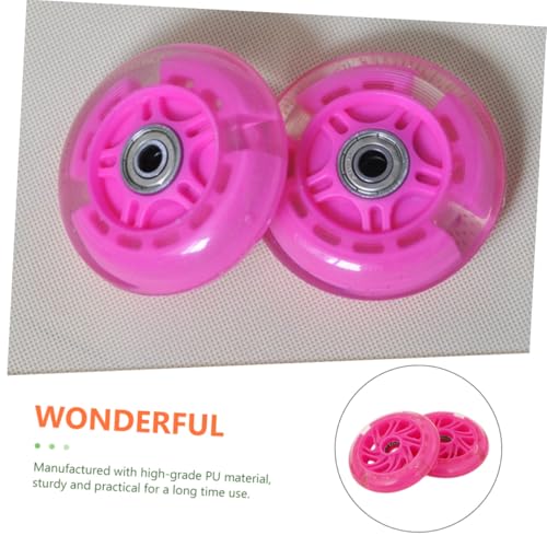 2 Piezas Ruedas Auxiliares para Bicicleta con Diseño Luminoso de PU, Antideslizantes y Resistentes para Entrenamiento miniatura 2