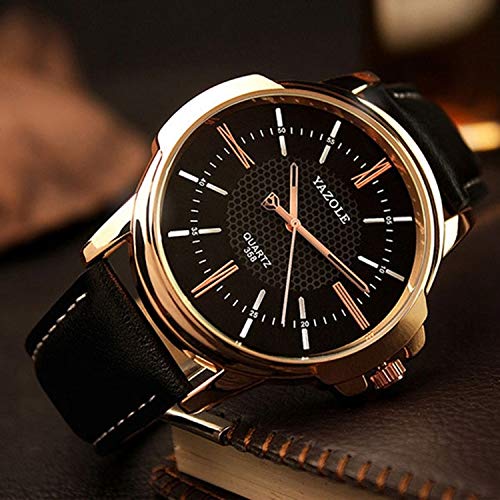 Montre à quartz LULI en cuir imperméable pour vos journées business
